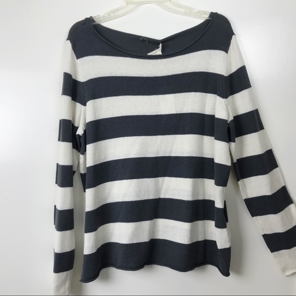 Eileen Fisher Sweaters - Eileen Fisher NWT Hemp Cotton Stripe sz L Sweater